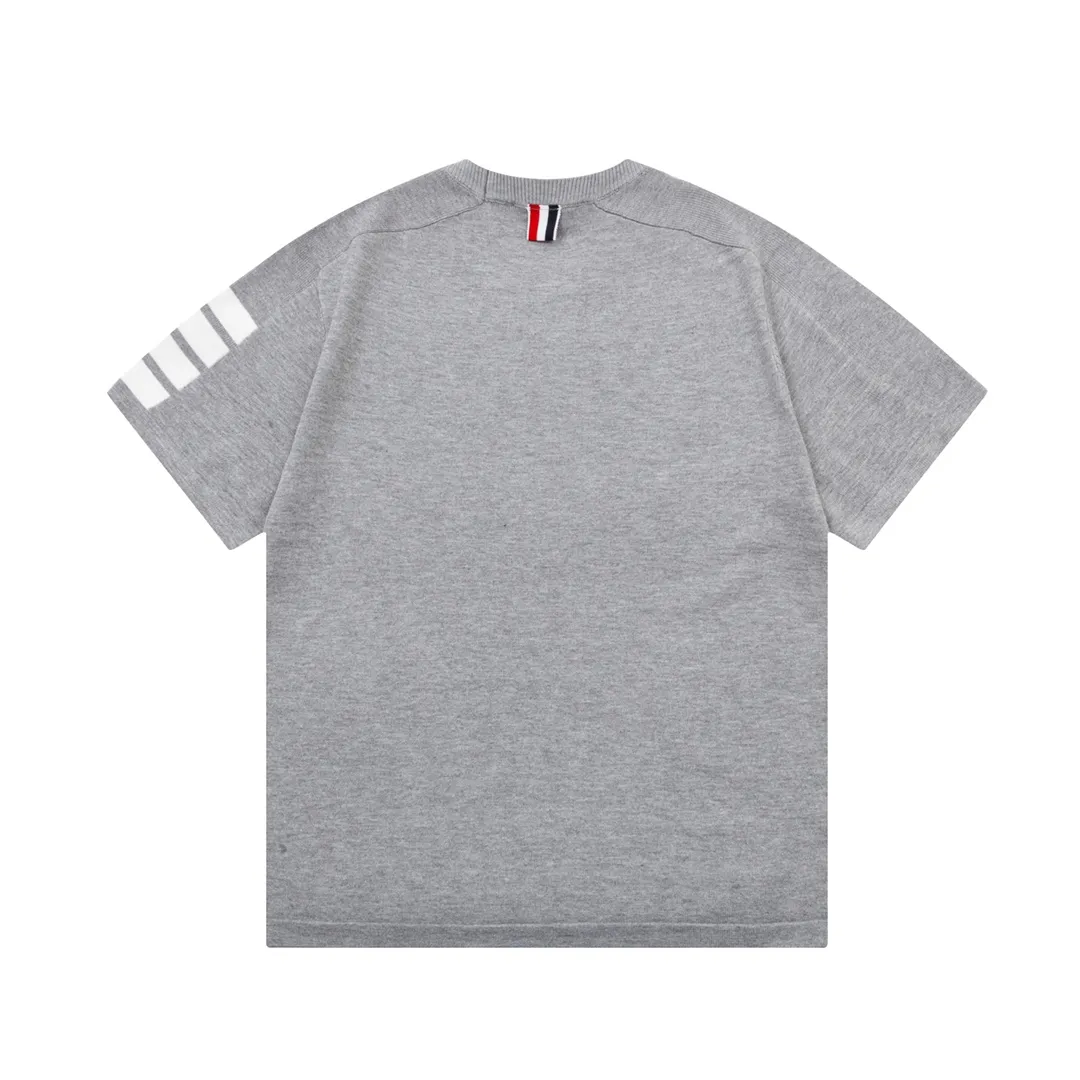 Thom Browne ➡️ POLO ， Retro Same Style Versatile 。 : Gray Size：M-3XL